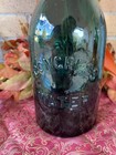 Antique Emerald Green Quart Size Tapered Shoulder Congress Spring Mineral Bottle