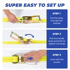 Heavy Duty Car Truck Tie Down Straps With Twisted Snap Hooks 3333 Lbs Tow Straps