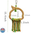 Bird Swing For Parrots     Extra Strong Natural Wood And Rope Hanging Toy For L