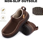 Mens Moccasin Slippers Indoor Outdoor House Slippers Warm Plush Fuzzy Memory    