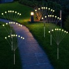 6 Packs Solar Garden Lights Firefly Light 2 Solar Panels Remote Control Outdoor
