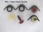 25 Pair 8mm To 27mm Eye Lids Snap On Back Of Safety Eyes Doll  Teddy Bear El-1