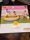 Sun Squad Inflatable 3 Ring Pool 105 Gal Round Kiddie Pool - Yellow pink navy