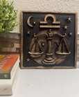 Libra Zodiac Relief Sculpture 8    X 8    3d Wall Art Astrology Home Decor Sign