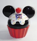 Disney Mickey Mouse Cupcake Cherry   Sprinkles Cookie Jar W box