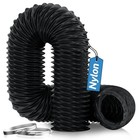 3  X 8-foot Diesel Heater Ducting  High-heat Nylon Hose   Woven 3  X 8ft Black