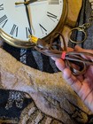 Vntg Mcm 12  Working Electric Wall Clock Roman Numerals Pocket Watch Chain Style