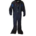 Obermeyer Ski Suit Woman Size 12 Thermolite Edge Ii Black Snap Buttons One Piece