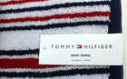 Tommy Hilfiger Signature 8 Pcs  Red white blue Stripe 100  Cotton Bath Towel Set