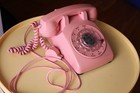 Vintage Western Electric Pink Rotary Dial Desk Phone  Model 500  1973