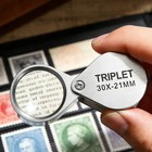 10x-30x Portable Folding Jewelry Magnifying Glass Set With Stainless Steel