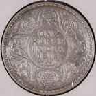 1912 British India 1 Rupee Silver Coin