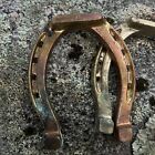 2 Vintage Curate Cast Aluminum Horse Shoes Arts And Crafts Repurpose Patina   d