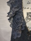 Vintage Gothic Victorian Lace Collar Sweater Vest Boucl   Knit Whimsigoth Black M
