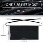 2-pack Server Apron - Waist Half Aprons For Waitress With 3 Pockets  Black Short