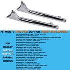 Fishtail Upsweeps For 86-17 Narrow Tire Harley Softail Exhaust Pipes Amazing 