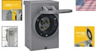 50-amp Nema 3r Power Inlet Box  Gray