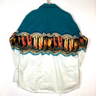 Vintage 1990 s Cowboy Western Shirt Size Large Multicolor Pearl Snap Boots