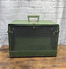 Vintage 50   s Green Pet Carrier Bakelite Dog Cat Portable Mid Century Modern Big