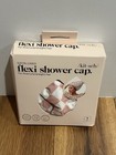 New Kitsch Flexi Shower Cap Waterproof Terracotta Checker Pattern