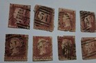 10 Gb Penny Red Stamps  Victoria London    Faults    Lot 68   Plate Numbers