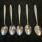 Lot Of 5 Abco Vintage Qantas Airlines Stainless Demitasse  Coffee Spoons