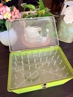 Vintage Wil-hold Wilson Sewing Box Avocado lime Green Plastic Usa Mcm 1970   s
