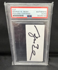 George W Bush Signed Autograph Cut Psa dna Slabbed President  43 Auto Republican