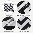 Pack Of 2 Outdoor Waterproof Throw Pillow Covers Pillowcases Square 18 X 18 Inch