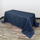 - 90 X 156 Inch Rectangular Crinkle Taffeta Tablecloth - Navy Blue  Rectangle   