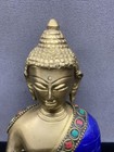 Tibetan Buddhist Medicine Buddha Brass  Statue Great Shape 5 5    2 4 Lb