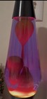 Vintage Jumbo Lava Lamp Thick Globe Only No Base Purple Orange 11    Tall Vtg Rare