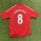 Adidas Authentic Liverpool Soccer Jersey Mens Xl 2008 09 Gerrard  8 Red Sports