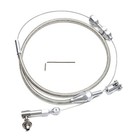 36  Hi-tech Throttle Cable  Stainless Steel Braided Throttle 36  Cable Kit