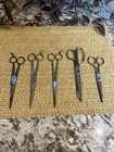 Lot 5 Vintage Barber Shears Scissors Keen Kutter Klein Hills Peter Laquer Usa