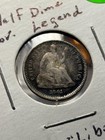 1861 Philadelphia Mint Silver Seated Liberty Half Dime1
