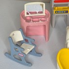 Vintage 90s Little Tikes Dollhouse Furniture Kitchen Nursery Lights Sounds Crib