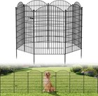 Slsy No Dig Metal Decorative Garden Fence Barrier With Gate 7 13 Panel Pet Dog