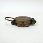 Solid Brass Engineer Surveyor Pocket Compass Thumb Ring Brass Face  1920  India