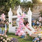 Inflatable Castle Bounce House Jumper Kids Playhouse With Slider And 350w Blower