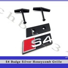 Audi S4 Front Grill Emblem Silver For S4 A4 Honeycomb Grille Badge Nameplate