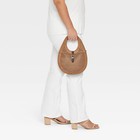 Straw Oval Shoulder Bag - A New Day Tan