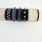 Valerie Hector Pin Brooch 1991 Artist Studio Beaded Vintage Signed White Black