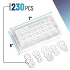 Bates- Fender Washers Assortment Kit  230 Pcs  Stainless Steel Flat Washers  15 