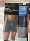 Nike Jordan Flight Cotton Stretch 3 Pack Boxer Briefs New Black Brown Blue Red
