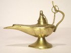 Vintage  1970 s  Brass Lantern genie Lamp  Incense Holder  Made In India