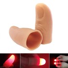 2pcs Fake Thumb Tips Magic Trick Light Up Fingers Prank Prop