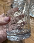 Vintage Set Of 8 Diamond Star Drinking Water Glasses Clear