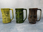 Vintage 1965 Westwood Tiki Mugs Mid Century Modern Lot 3 Made In Japan 4 25x2 3 