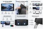 14  Triple Portable Monitor For Laptop Fhd 1080p Usb-c Hdmi Foldable Extender